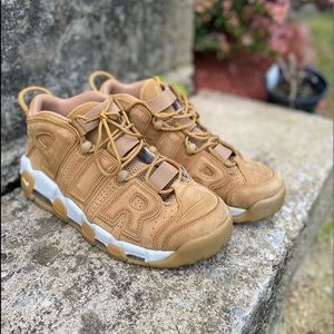 nike air more uptempo wheat colorway